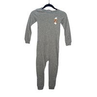Special Needs Long Sleeve Pajamas, Full Back Zipper Grey Size 5