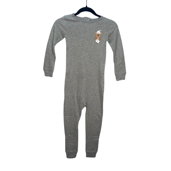 Special Needs Long Sleeve Pajamas, Full Back Zipper Grey Size 5