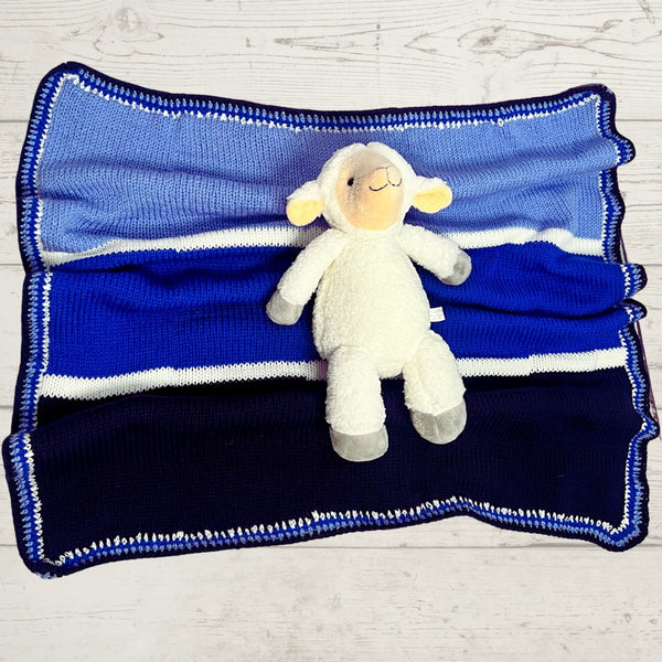 Knitted Striped Baby Blanket