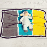 Knitted Striped Baby Blanket