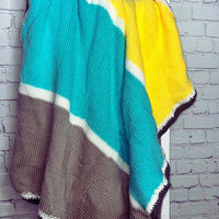 Knitted Striped Baby Blanket