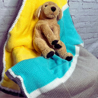 Knitted Striped Baby Blanket