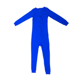 Special Needs Long Sleeve Pajamas, Full Back Zipper Blue