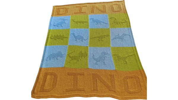 Dinosaur Park Knitted Afghan