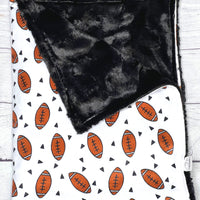 Football Minky Baby Blanket